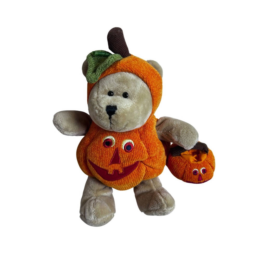 Starbucks Bearista Bear 9in Orange Pumpkin Costume 77th Edition Kids Plush